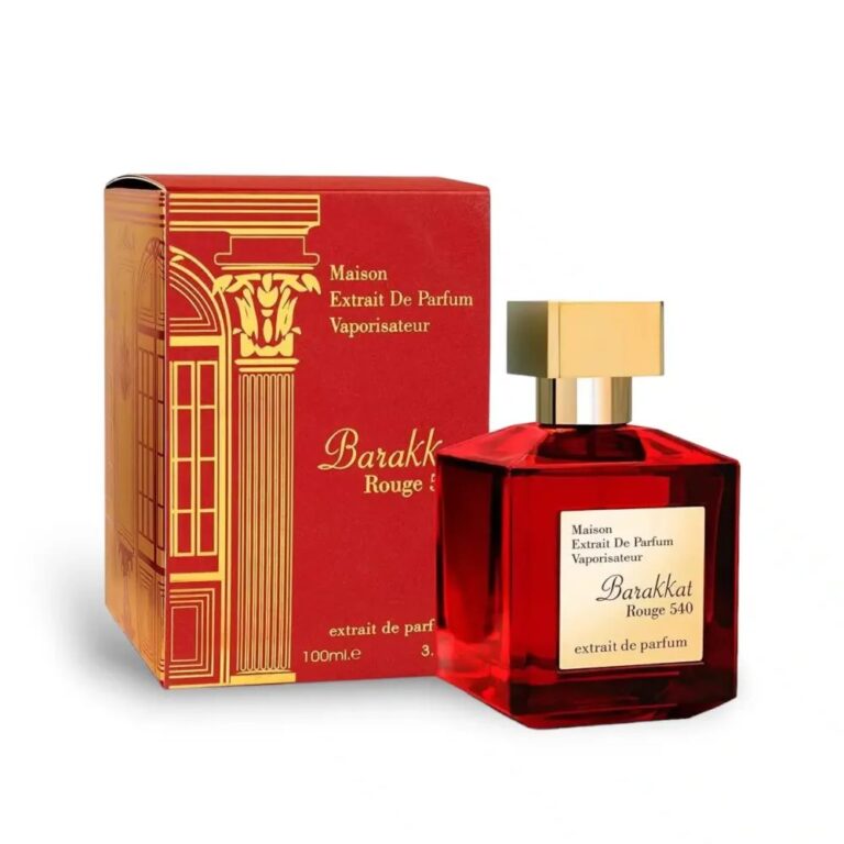 Fragrance World Barakkat Rouge Extrait kvepalų buteliukas su dėžute 100 ml