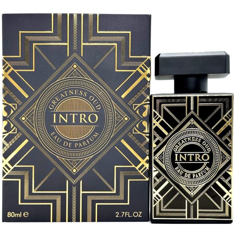 Fragrance World Intro Greatness Oud kvepalų buteliukas su dėžute 80 ml