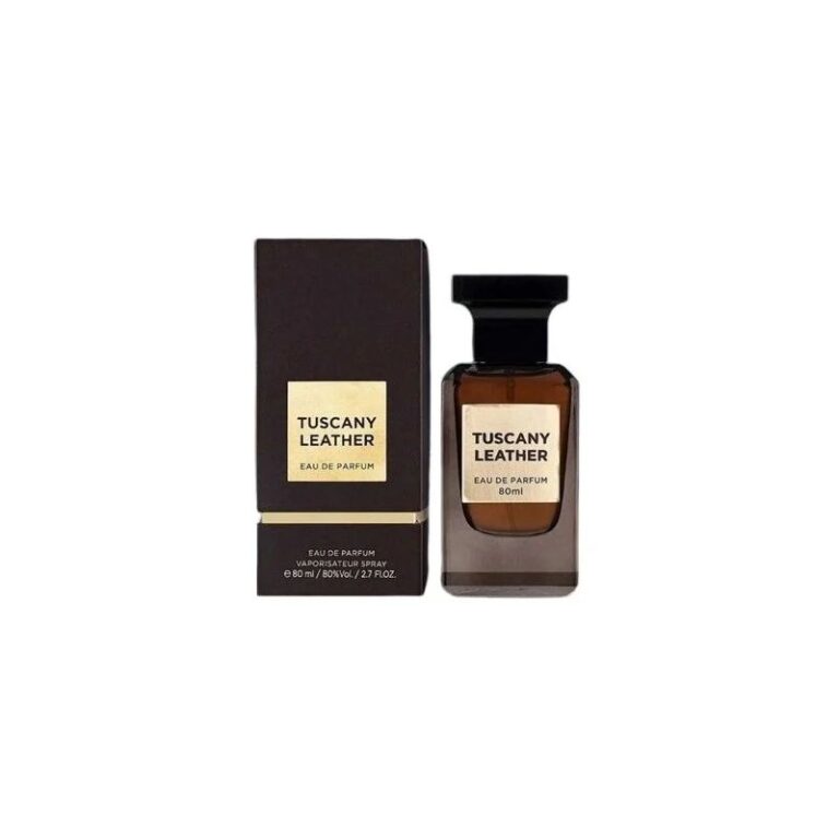 Fragrance World Tuscany Leather kvepalų buteliukas su dėžute, 80 ml